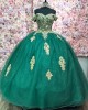 Ball Gowns Green Quinceanera Dresses for Girls Sweetheart Appliques Vestido De 15