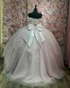 Customized Pink Quinceanera Dress With Bow 2024 Sweetheart Applique Party 15 Vestidos De 15 Anos