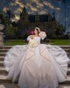 Detachable Sleeve Champagne Quinceanera Dress Sweet 15 Gowns Sequin Vestidos De 15 Anos With Bow