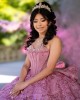 Free Shipping Sweetheart Corset Blush Pink Quinceanera Dresses With Pearls And Rhinestones