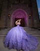 Off The Shoulder Lavender Quinceanera Dresses With Detachable Train