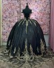 Off Shoulder Black 15 Quinceanera Dresses 2024 Sweet Party Dresses Luxury Ball Gown Classic 15 Year Old Dress Customized