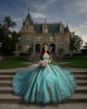 Off Shoulder Quince Dress Aqua Blue Vestidos De 15 Anos Lace Appliques Sweetheart Neck Vestidos De XV Anos