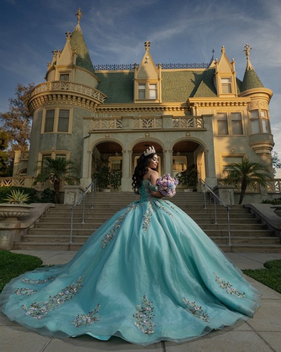 Off Shoulder Quince Dress Aqua Blue Vestidos De 15 Anos Lace Appliques Sweetheart Neck Vestidos De XV Anos