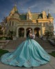 Off Shoulder Quince Dress Aqua Blue Vestidos De 15 Anos Lace Appliques Sweetheart Neck Vestidos De XV Anos