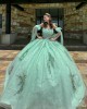 Sagr Green Quinceanera Dresses Sweetheart Neck 2024 Ball Gown Sleeveless Princess Dress Lace Appliques Vestidos De 15 Anos