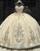 Sleeveless Vestidos De 15 Anos Champagne Quince Dress Sequin Crystal Girl Birthday Gowns Sweetheart Neck Sweet 15 Gown With Bow