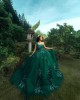 Sleeveless Green Quinceanera Dress Ball Gown Lace Applique Corset Mexico Sweet 16 Vestidos De XV 15 Anos