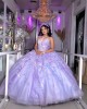 Sleeveless Lavender Quinceanera Dress Lace Applique Ball Gown Formal Graduation Gowns Vestidos De 15 Anos Customized