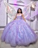 Sleeveless Lavender Quinceanera Dress Lace Applique Ball Gown Formal Graduation Gowns Vestidos De 15 Anos Customized