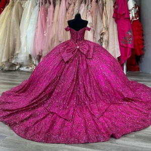 Sweetheart Fuchsia Quinceanera Dresses Hot Pink Sweet 16 Dress