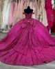 Sweetheart Fuchsia Quinceanera Dresses Hot Pink Sweet 16 Dress