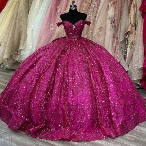 Sweetheart Fuchsia Quinceanera Dresses Hot Pink Sweet 16 Dress