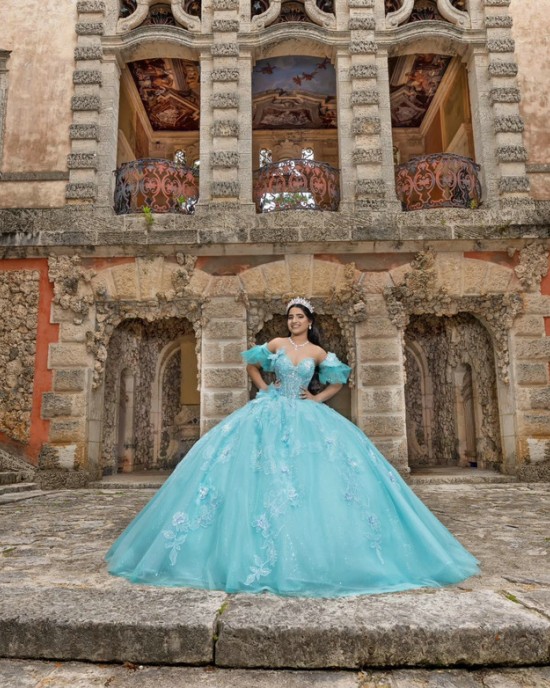 Sweetheart Neck Aqua Blue Quinceanera Dress Sweet 15 Gowns Sequin XV Anos Lace Appliques Sleeveless Vestidos De 15 Anos