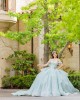 Off Shoulder Sweetheart Neckline Beaded Mint Green Quinceanera Dresses