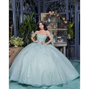 Off Shoulder Sweetheart Neckline Lace Appliques Mint Green Quinceanera Dresses