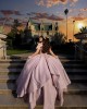 Sweetheart Neckline Off Shoulder Beading Sequins Pink Quinceanera Dresses