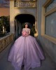 Sweetheart Neckline Off Shoulder Beading Sequins Pink Quinceanera Dresses