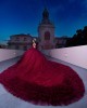 Off Shoulder Sweetheart Necklin Ball Gown Metallic Sequin Burgundy Quinceanera Dresses