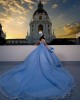 Beading Sleeveless Ball Gown Sweetheart Neckline Blue Quinceanera Dresses