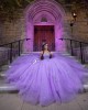 Sweetheart Neckline Ball Gown Off Shoulder Sequin Lilac Quinceanera Dresses