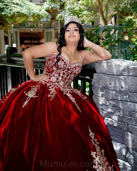 Burgundy Quinceanera Dress Sweetheart Neck Sleeveless Wear Pageant Lace Appliques Girls Ball Gown Sweet 16 Dresses