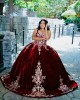 Burgundy Quinceanera Dress Sweetheart Neck Sleeveless Wear Pageant Lace Appliques Girls Ball Gown Sweet 16 Dresses