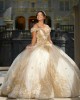 Champagne Quinceanera Dress Sequin Vestidos De 15 Anos Off Shoulder Wear Pageant Lace Appliques Girl 15 Birthday Party Gowns