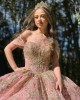 Coral Quinceanera Dress Off Shoulder Vestidos De 15 Anos Lace Appliques Wear Pageant Sweetheart Neck Sweet 15 Prom Party Dresses