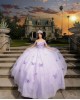 Hot Pink Quince Dress Off Shoulder Birthday Party Robe Sweetheart Neck Sweet 15 Gowns 3D Flowers Vestidos De 15 Anos