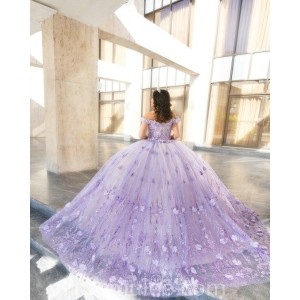 Lilac Quince Dress Sequin Sleeveless Girls Ball Gown Sweet 16 Dresses Sweetheart Neck Lace Appliques Women 2024 Ball Gown