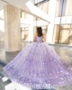 Lilac Quince Dress Sequin Sleeveless Girls Ball Gown Sweet 16 Dresses Sweetheart Neck Lace Appliques Women 2024 Ball Gown