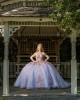 Lilac Quinceanera Dress Sweetheart Neck Off Shoulder 2024 Ball Gown Princess Dresses Sequin Lace Appliques Birthday Party Robe With Bow