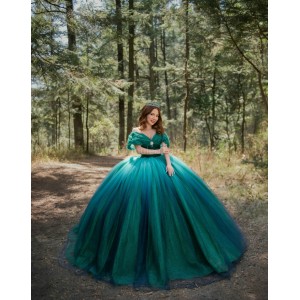 Off Shoulder Emerald Green Quince Dresses Sweetheart Neck 15 Dress