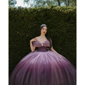 Off Shoulder Lilac Quince Dresses Sweetheart Neck 15 Dress