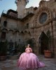 Pink Quinceanera Dress Off Shoulder 2024 Ball Gown Princess Dresses Sequin Lace Appliques Birthday Party Robe With Bow