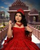 Red Quince Dress Off Shoulder Wear Pageant Sequin Girl Birthday Party Gowns Beading Vestidos De 15 Anos With Bow