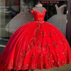 Lace Appliqied Off The Shoulder Detachable Quinceanera Dresses Two In One 15 Dress