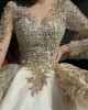 Layered Gold and White Quince Dress Charro Quinceanera Dresses