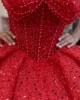 Strapless Mini Red Quinceanera Dresses With Bowtie On Neckline