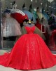 Strapless Mini Red Quinceanera Dresses With Bowtie On Neckline