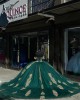 Off Shoulder Green 15 Dresses Metallic Sequin Ball Gown Sweetheart Neck Dress