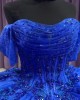 Sequin Navy Blue Quinceanera Dresses Off Shoulder 15 Dress