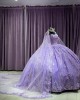 Strapless Lilac Quinceanera Dresses Sweetheart Neckline 15 Dress With 3D Floral Appliques