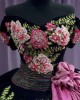 Sweetheart Neckline Black Quinceanera Dresses Off Shoulder Lace Appliques 15 Dress