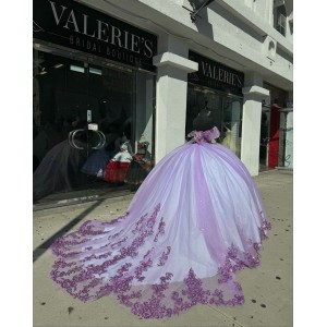 Off Shoulder Purple On White Quinceanera Dresses Sweetheart Neck Metallic Sequin 15 Dress