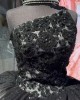 One Shoulder Black Quinceanera Dress Lace Appliques Ball Gown 15 Dresses