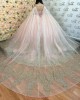 Long Sleeve Pink Quince Dresses Metallic Sequin Sweetheart Neck 15 Dress