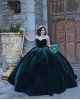 Sleeveless Emerald Green Quinceanera Dress Sweetheart Neck 15 Dresses