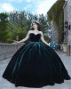 Sleeveless Emerald Green Quinceanera Dress Sweetheart Neck 15 Dresses